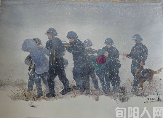 国画《雷霆出击》.jpg